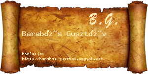 Barabás Gusztáv névjegykártya