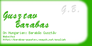 gusztav barabas business card