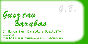 gusztav barabas business card